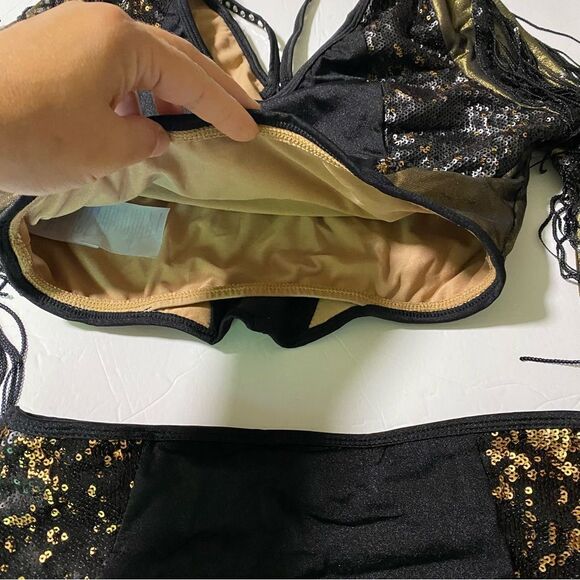 Revolution Tenth House 2 piece dance costume fringe ZERO GRAVITY TH25247 MA adul - Picture 5 of 12